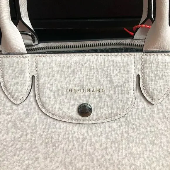 Longchamp RARE Le Pliage Heritage Top Handle Small Leather Pink Handbag NWOT - Picture 6 of 11